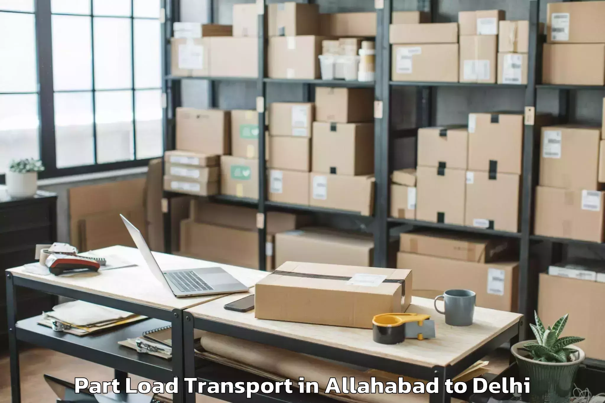 Professional Allahabad to City Centre Mall Dwarka Part Load Transport